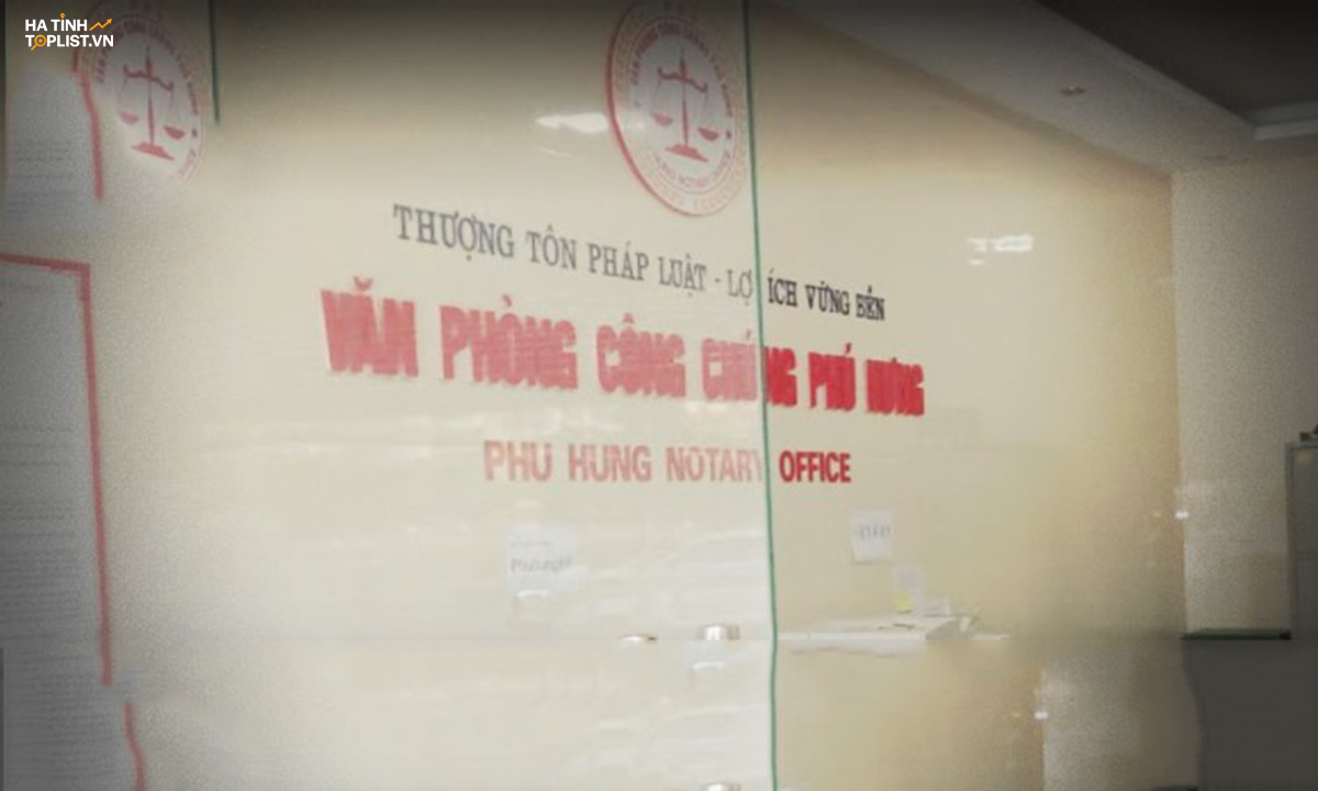 Văn phòng công chứng chứng thực tại Hà Tĩnh